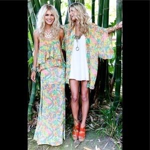 Twiggy tulips Top and skirt set